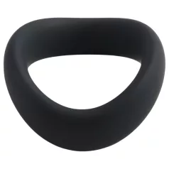   Pulselock Cocktura - усукан силиконов пенис пръстен (черен) - 50 мм