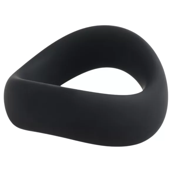 Pulselock Cocktura - усукан силиконов пенис пръстен (черен) - 50 мм