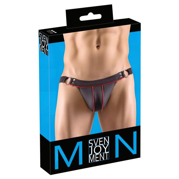 Svenjoyment - Метални жартиери с пръстени (черни)