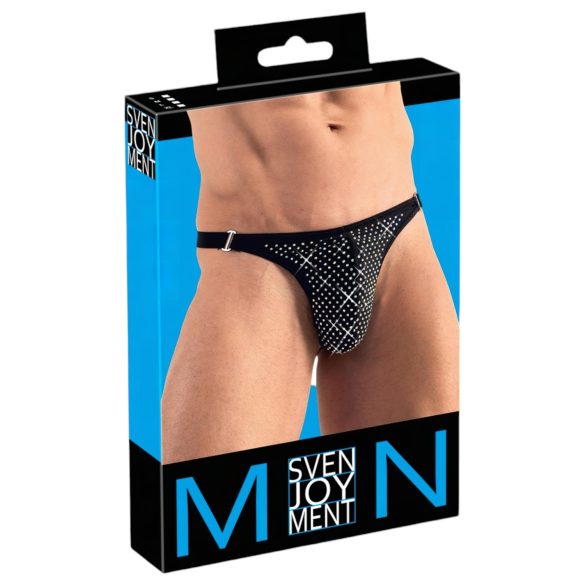 Svenjoyment - мъжко танго с кристали (черно) - M