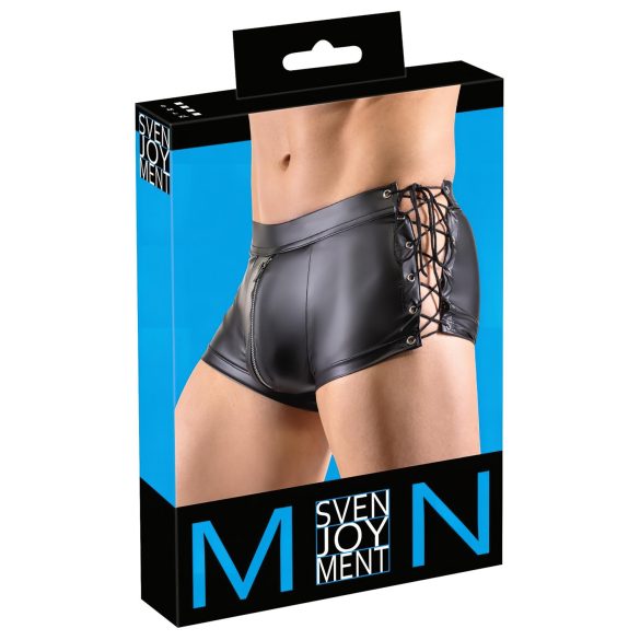 Svenjoyment - матови боксерки с връзки отстрани (черни) - M