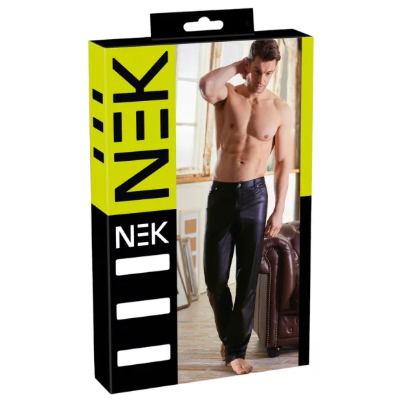 NEK - клин с лъскав ефект - черен - L