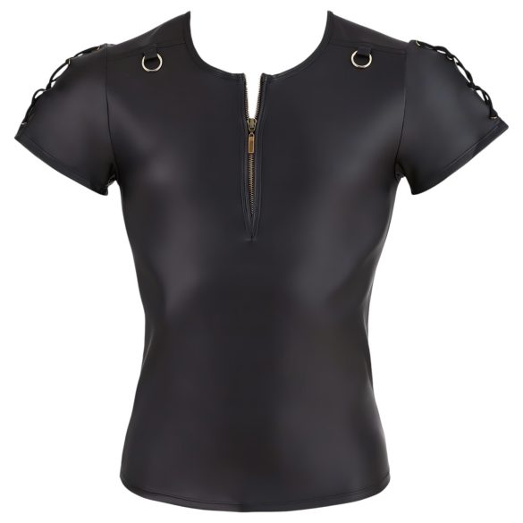 NEK - матова черна мъжка тениска с къс ръкав - XL