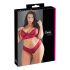 Cottelli Plus Size - меко дантелено бюстие комплект (червен)