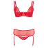 Cottelli Plus Size - Вариативно бельо дуо (червено) - 90E/XL