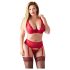 Cottelli Plus Size - Вариативно бельо дуо (червено) - 95E/2XL