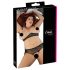 Cottelli Plus Size - комплект сутиен с перли (черен) - 3XL