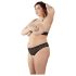 Cottelli Plus Size - комплект сутиен с перли (черен) - 3XL