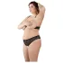 Cottelli Plus Size - секси сутиен комплект с перли - черен - 4XL