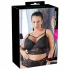 Cottelli Plus Size - дантелен сутиен с презрамки (черен)