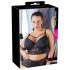 Cottelli Plus Size - бюстие с черна дантела и презрамки - 85E