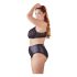 Cottelli Plus Size - кръстосан сутиен и бикини (черно)