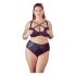 Cottelli Plus Size - кръстосан сутиен и бикини (черно)