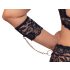 Cottelli Bondage Plus Size - дантелен комплект сутиен (черен) - 4XL