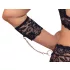 Cottelli Bondage Plus Size - дантелен комплект сутиен (черен) - 4XL