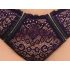 Cottelli Plus Size - Прозрачен комплект сутиен с шарки (лилав) - 2XL