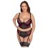 Cottelli Plus Size – комплект сутиен (червен) - 90C/XL