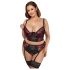 Cottelli Plus Size – комплект сутиен (червен) - 90C/XL