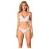 Obsessive Set Heavenlly - дантелен сутиен комплект (бял) - M/L
