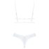 Obsessive Set Heavenlly - дантелен сутиен комплект (бял) - M/L