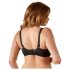 Cottelli Plus Size - повдигач за бюст (черен) - 90D