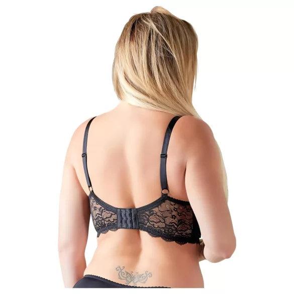 Cottelli Plus Size - сутиен с презрамки и халки - черен - 85E