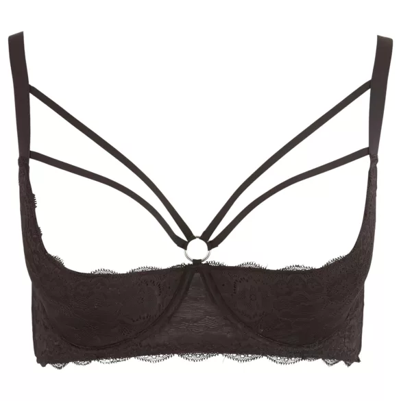 Cottelli Plus Size - сутиен с презрамки и халки - черен - 85E
