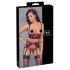 Комплект Cottelli Bondage - червено, дантелено изкушение! - XL
