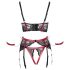 Комплект Cottelli Bondage - червено, дантелено изкушение! - XL