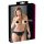 Cottelli Plus Size - дантелени отворени бикини (черни) - 4XL