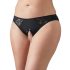 Cottelli Plus Size - дантелени отворени бикини (черни) - 4XL
