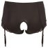 Cottelli Plus Size - отворени бикини с жартиери (черни) - 4XL