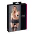 Cottelli Plus Size - Дантелен жартиер с връзки (черен) - 2XL