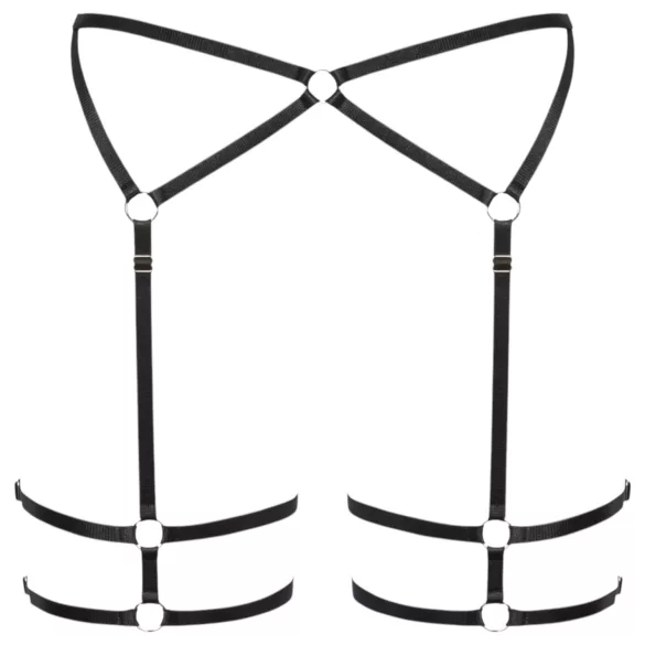 Cottelli - тънки бикини - телесно усещане - черни - L/XL