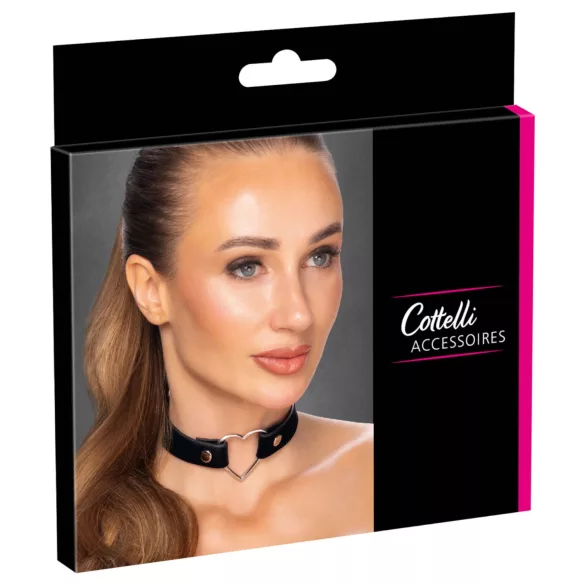 Cottelli - нашийник със сърце - черен