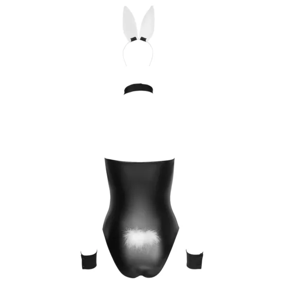 Cottelli Bunny - секси костюм за зайче - лъскав, 5 части - L
