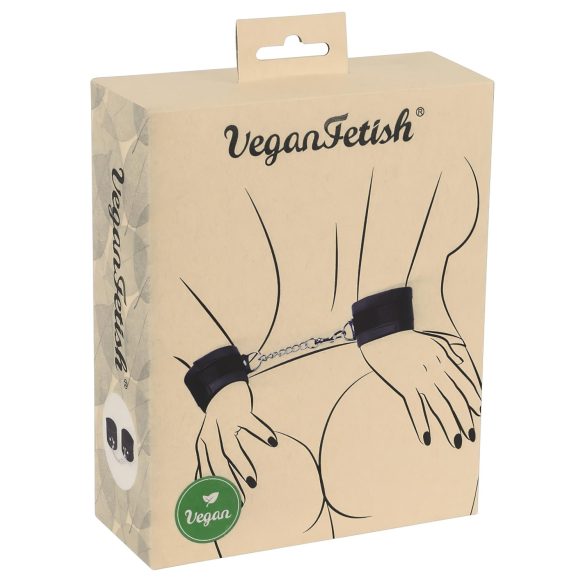 Vegan Fetish - белезници за китки - къса верига - черни