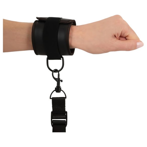 Vegan Fetish - комплект за връзване за легло - черен