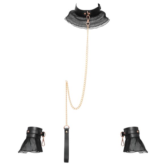 Bad Kitty - комплект връзки с набори (4 части) - черно