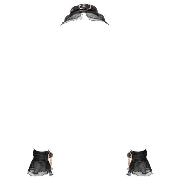 Bad Kitty - комплект връзки с набори (4 части) - черно