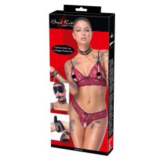   Bad Kitty - бондаж комплект - 6 части - черен