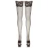 Cottelli - черни мрежести чорапи с широка дантела 11 см - 7