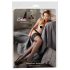 Cottelli Plus Size - Черни дантелени чорапи с дантела 15 см - 7