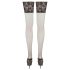 Cottelli Plus Size - Черни дантелени чорапи с дантела 15 см - 8