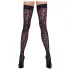 Cottelli Legwear - дамски чорапи до бедрото - леопардов принт - черни - 3