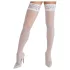 Cottelli - дантелени жартиери - флорален десен - бели - 3/M-L