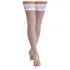 Cottelli - дантелени жартиери - флорален десен - бели - 3/M-L
