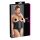 Cottelli Plus Size - сатенен корсет (черен) - 2XL