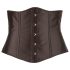 Cottelli Plus Size - сатенен корсет (черен) - 3XL