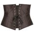Cottelli Plus Size - сатенен корсет (черен) - 3XL